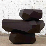 Rock Wood Wengé - 3 sculptures by Arik Levy Rock Wood Wengé - 3 sculptures by Arik Levy