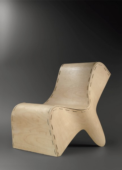 Musee Dapper-Design en Afrique-Balthazard Faye-Siège empilable accolade-contreplaque moule a froid et cordes